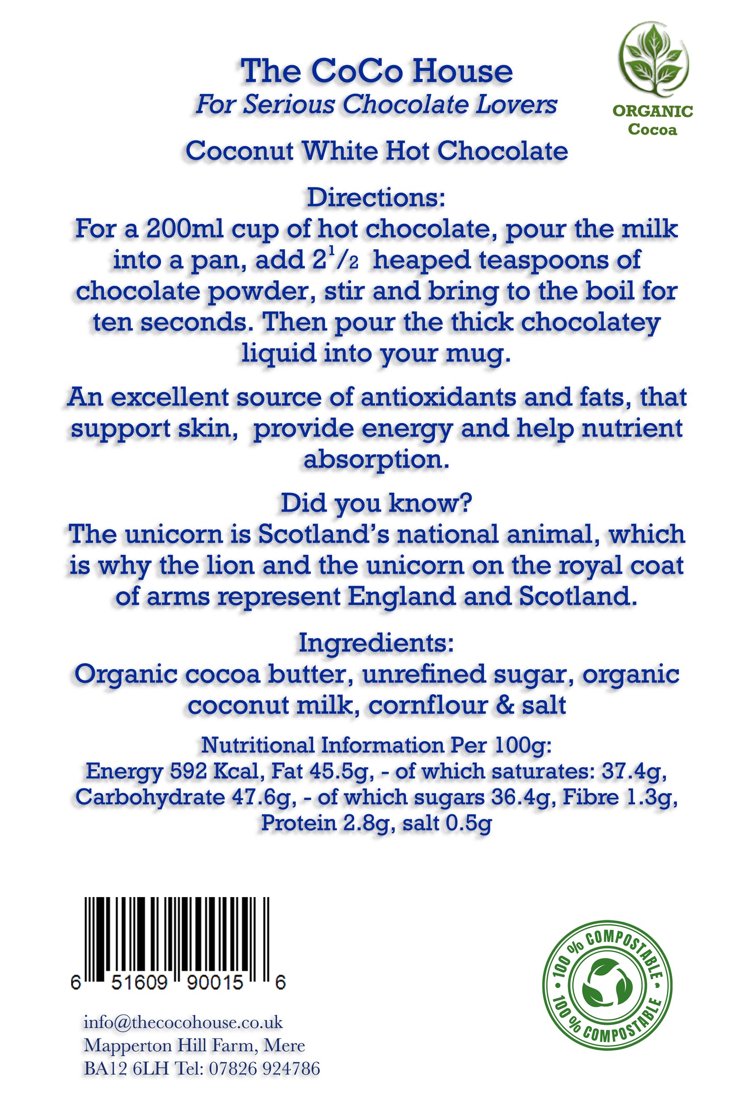 Coconut White Hot Chocolate