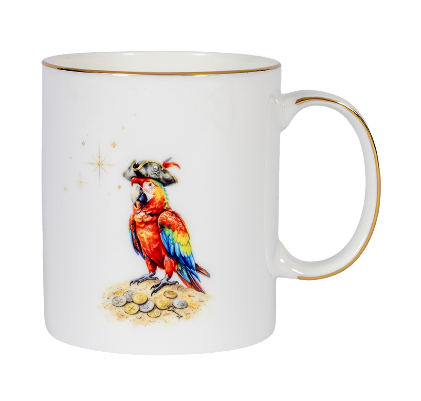 Pirates Parrot . Fine bone china